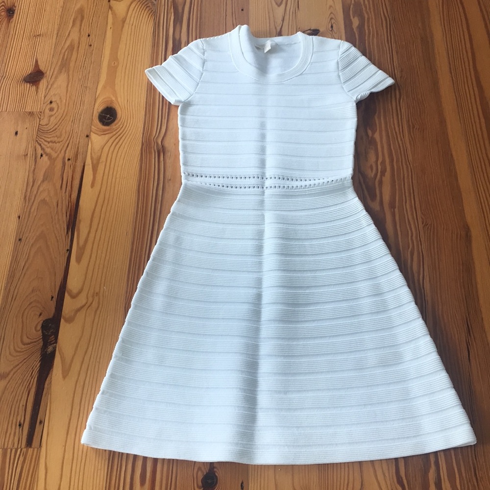 Michael Kors White Stretch A-line Dress